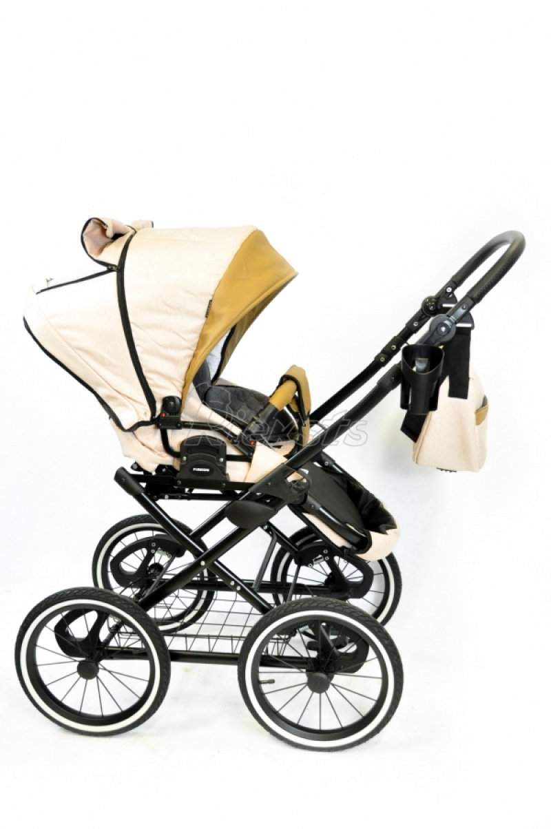 bērnu rati 2in1/3in1 FIRKON Leatherette beige eco