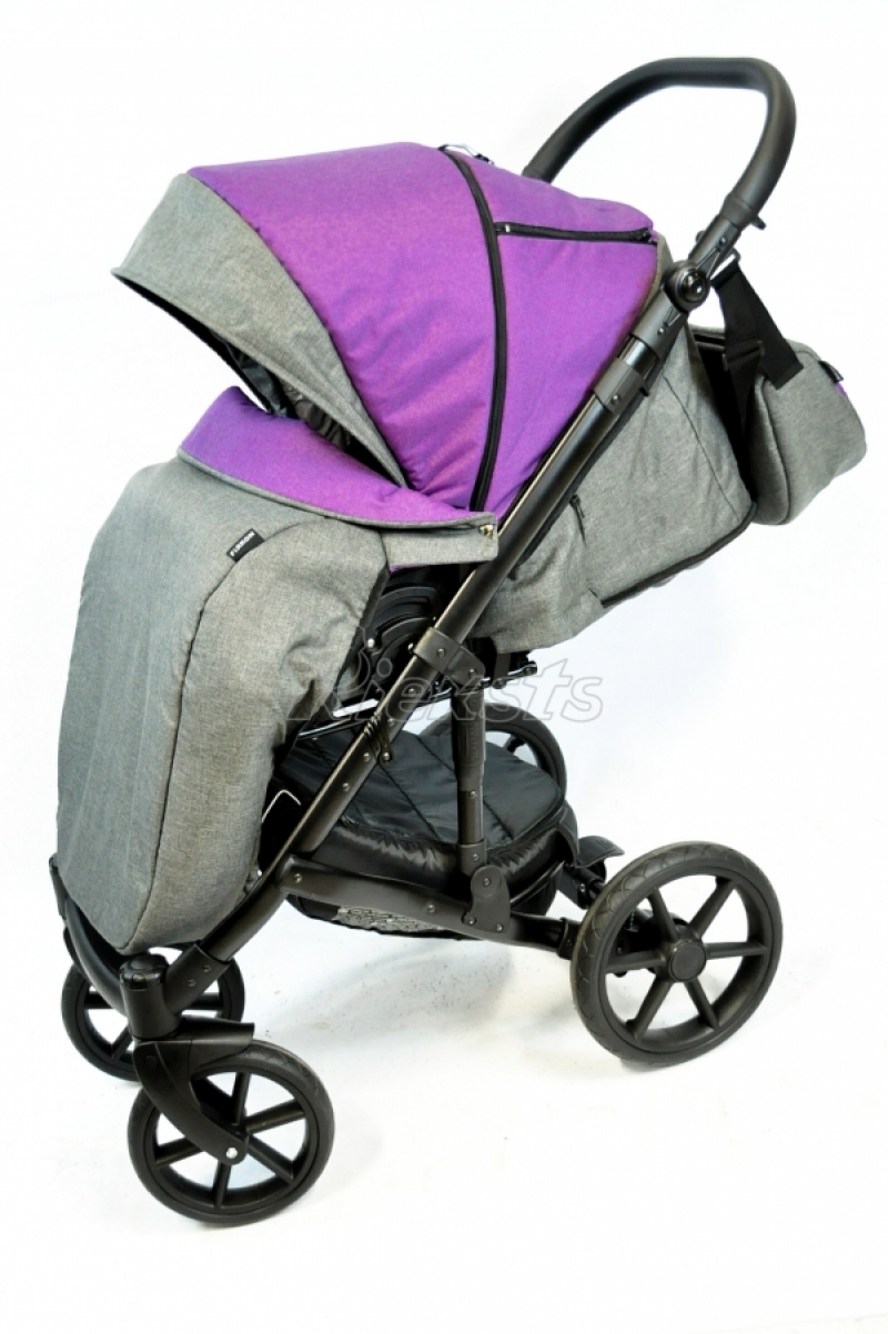 bērnu rati 2in1/3in1 FIRKON Vesta Violet color audums