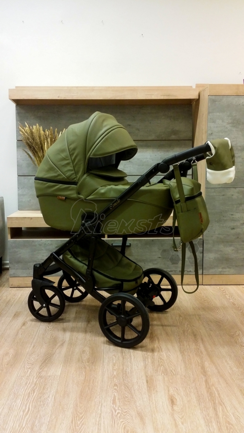 bērnu rati 2in1/3in1 Mikrus Hakky eco leather