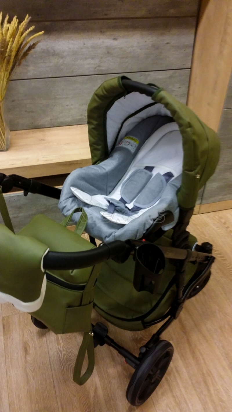 bērnu rati 2in1/3in1 Mikrus Hakky eco leather
