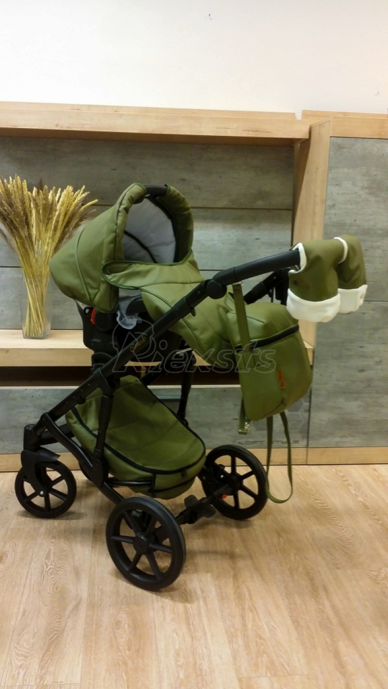 bērnu rati 2in1/3in1 Mikrus Hakky eco leather