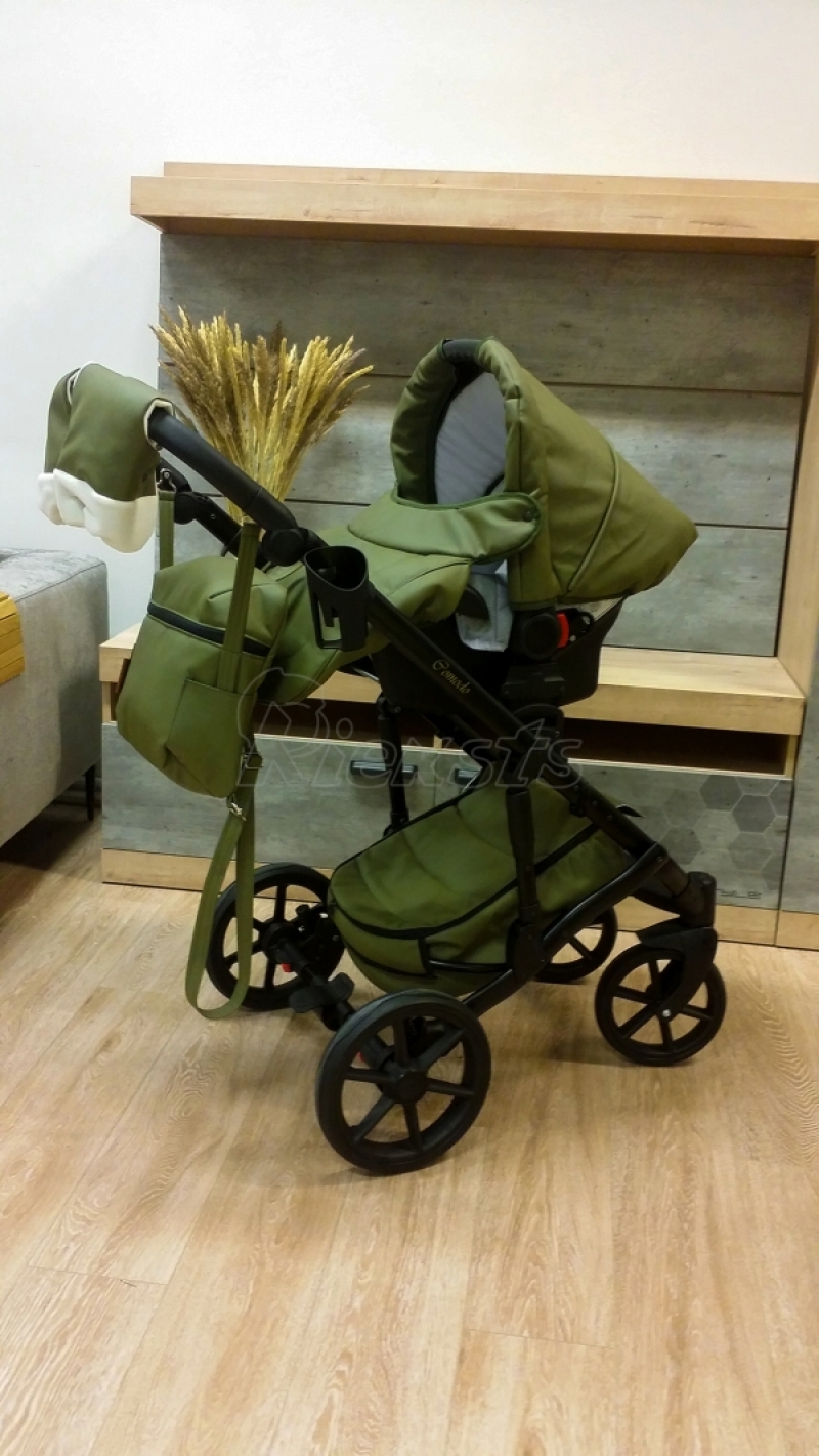 bērnu rati 2in1/3in1 Mikrus Hakky eco leather