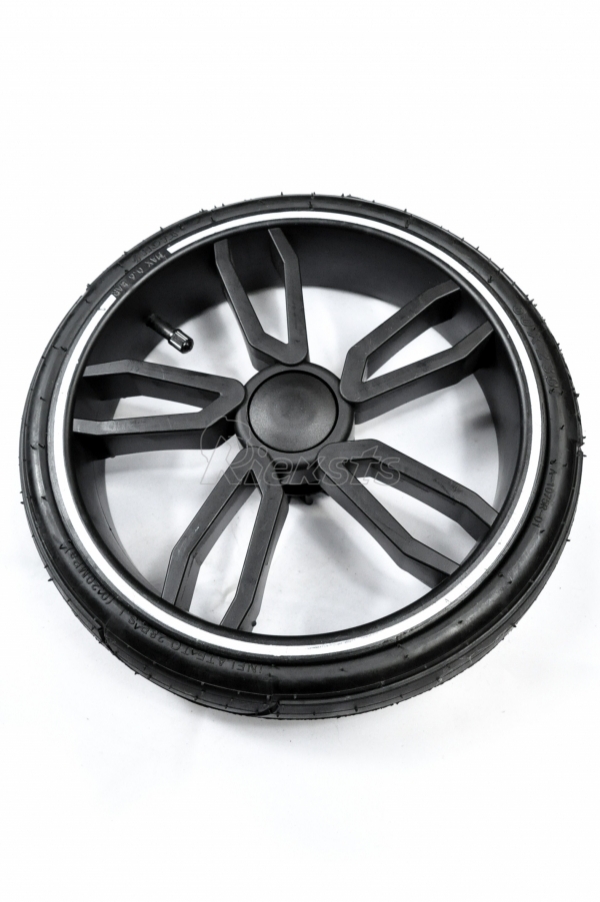bērnu ratu ritenis 12'' collas plastikāta, riepa melna Tako, Firkon, Lonex, Baby-Merc, Roan un citi, AIR / NOT AIR