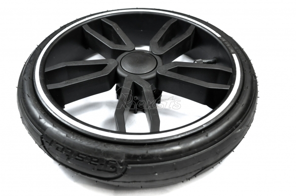 bērnu ratu ritenis 12'' collas plastikāta, riepa melna Tako, Firkon, Lonex, Baby-Merc, Roan un citi, AIR / NOT AIR