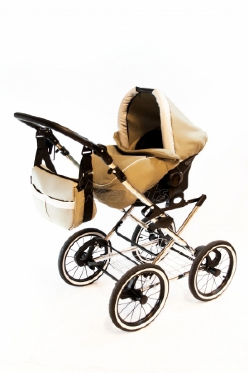 bērnu rati 2in1/3in1 FIRKON Vesta beige textile bēšs audums