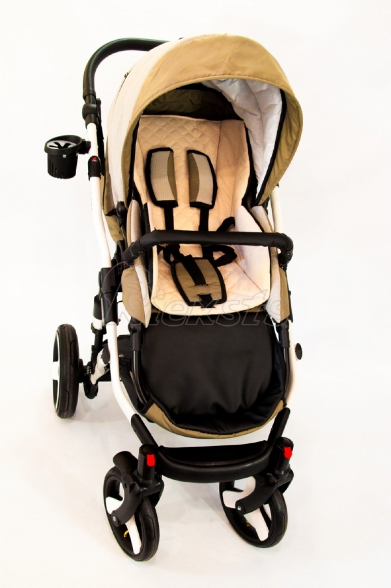 bērnu rati 2in1/3in1 FIRKON Vesta beige textile bēšs audums