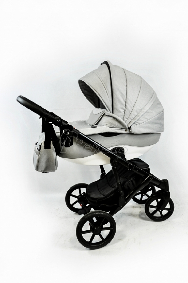 bērnu rati 2in1/3in1 FIRKON Leatherette grey eco