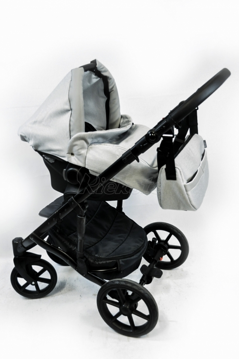 bērnu rati 2in1/3in1 FIRKON Leatherette grey eco
