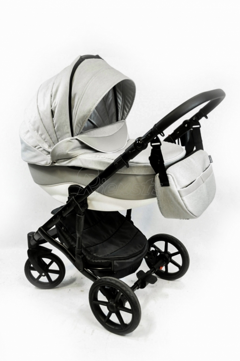 bērnu rati 2in1/3in1 FIRKON Leatherette grey eco