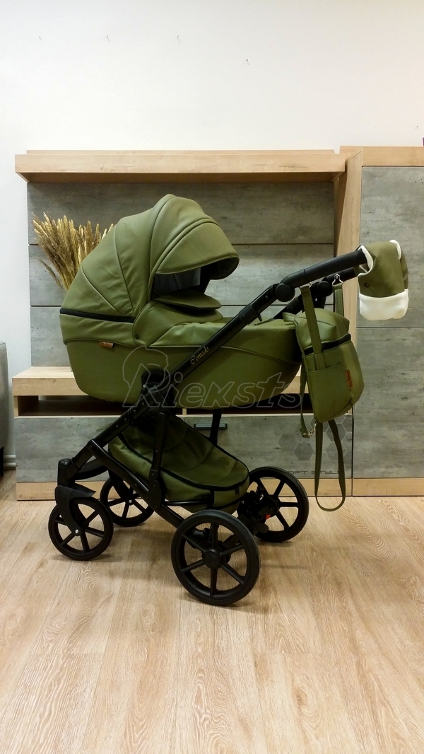 bērnu rati 2in1/3in1 Mikrus Hakky eco leather