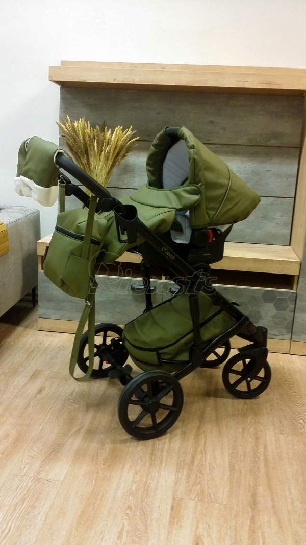 bērnu rati 2in1/3in1 Mikrus Hakky eco leather