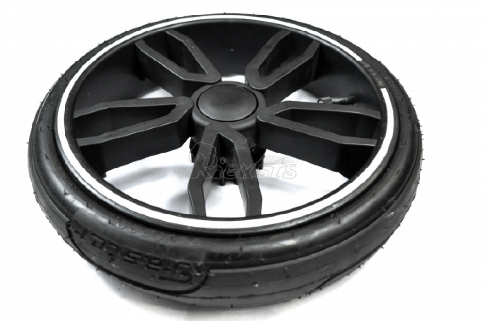 bērnu ratu ritenis 12'' collas plastikāta, riepa melna Tako, Firkon, Lonex, Baby-Merc, Roan un citi, AIR / NOT AIR