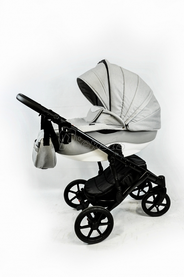 bērnu rati 2in1/3in1 FIRKON Leatherette grey eco