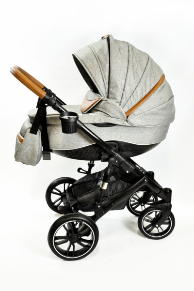 bērnu rati 2in1/3in1 FIRKON Vesta Luxe color 31 pelēkais audums